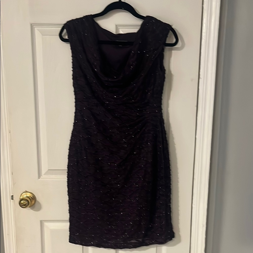Elegant Purple Sleeveless Dress